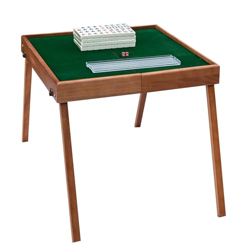 Klappbarer Mahjong-Tisch - Tragbarer Holztisch mit Ahjong-Fliesen, Aufbewahrungstasche, Lineal und Würfeln für Haushalt und Freizeit im Freien Klappbarer Mahjong-Tisch - Tragbarer Holztisch mit Ahjong-Fliesen, Aufbewahrungstasche, Lineal und Würfeln für Haushalt und Freizeit im Freien von Generisch
