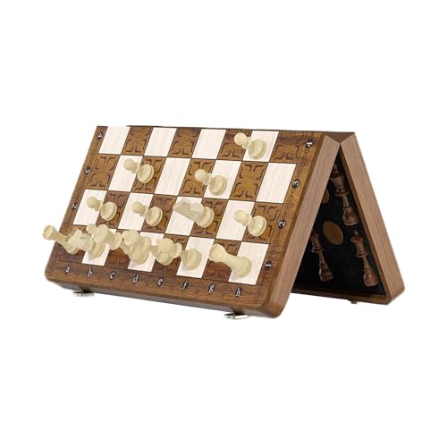 Klapper Schach- und Checkers Board - Magnetischer Holzreisen für Zuhause | Family Night Game Sets für Unterrichtswagenfahrten Parks Outdoor -Spiel oder Unterhaltung auf Reisen von Generisch