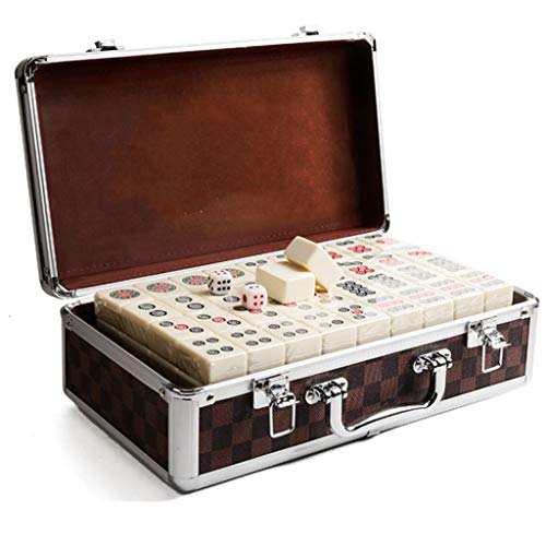 Klassisches Mahjong-Fliesen-Set, 144 hochwertige Fliesen mit robustem Aluminiumgehäuse für Heimunterhaltung und Familienspielabende Klassisches Mahjong-Fliesen-Set, 144 hochwertige Fliesen mit robustem Aluminiumgehäuse für Heimunterhaltung und Familienspielabende von Generisch