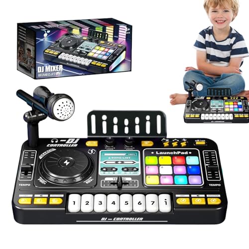 Klaviertastatur für Kinder, Spielzeug für elektronische Musikinstrumente, tragbarer USB-Tastaturtisch für Kinder mit Lichtern | DJ Learning Keyboard Mixer, digitales Audio, Giocatt Klaviertastatur für Kinder, Spielzeug für elektronische Musikinstrumente, tragbarer USB-Tastaturtisch für Kinder mit Lichtern | DJ Learning Keyboard Mixer, digitales Audio, Giocatt von Generisch