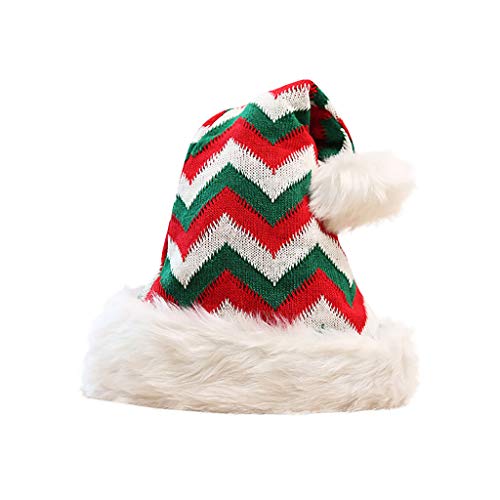 Kleid Weihnachten Dicke Kappe Fancy Soft Santa Urlaub Hut Plüsch Niedlich Baseball Caps Sportmütze (C, Einheitsgröße) von Generisch