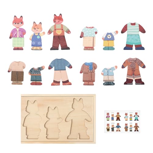 Kleiderspielzeuge Tierdesign | Anziehspiele,Pädagogisches Holz Puzzle Brettspiel Mit Zuordnungsspiel Outfits Für Kinder Für Klassenzimmer Vorschule Rollenspiel Und Für Reise Geburtstag Kleiderspielzeuge Tierdesign | Anziehspiele,Pädagogisches Holz Puzzle Brettspiel Mit Zuordnungsspiel Outfits Für Kinder Für Klassenzimmer Vorschule Rollenspiel Und Für Reise Geburtstag von Generisch