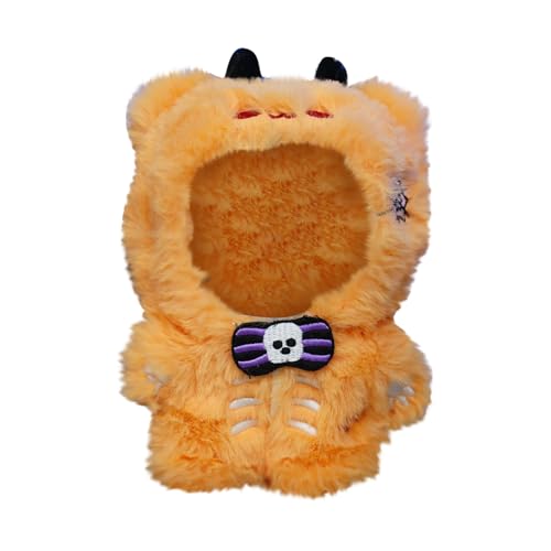 Kleidung Labu Halloween Pumpkin Outfit Plüsch, Puppen Bekleidung DIY Outfit Set, Halloween Weiches Puppen-Kleidungsset, Elastisch & Detailreich, Plüschtier-Bekleidung (B) von Generisch