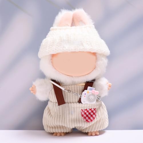 Kleidung für 17 cm Labu Puppen, Kuscheltier Bekleidung Set Outfit Zubehör für 17cm Labu Plush Toy, Puppenzubehör, Süße Puppe Klamotten Puppenkleidung für Labobo Puppen Kinder Geschenke (C1) von Generisch