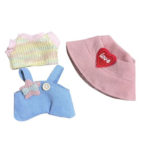 Kleidung für 17 cm Puppen, Kuscheltier Bekleidung Set Outfit Zubehör für 17cm Plush Toy, Puppenzubehör, Süße Puppe Klamotten Puppenkleidung für Puppen Kinder Geschenke (K1) von Generisch