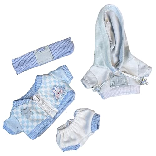 Kleidung für 17 cm Puppen, Kuscheltier Bekleidung Set Outfit Zubehör für 17cm Plush Toy, Puppenzubehör, Süße Puppe Klamotten Puppenkleidung für Puppen Kinder Geschenke (B1) von Generisch