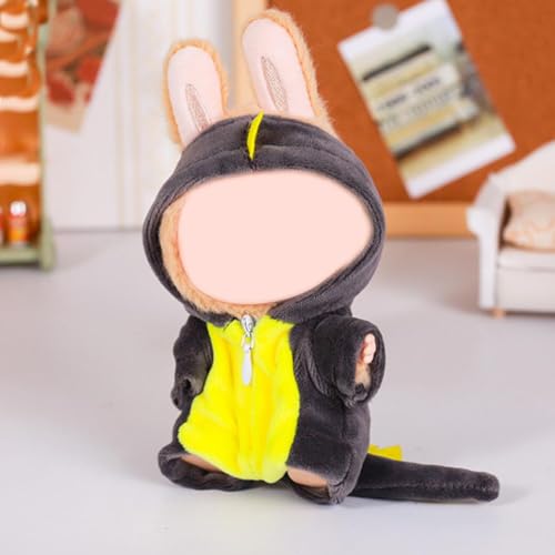 Kleidung für Labu, Kleidung für 17 cm Puppen-Outfit, Persönlichkeit entzückende Puppen-Kleidungszubehör, niedliche Plüschkleidung für La Bu-Puppe Junge und Mädchen für beste Geschenke, keine Puppe Kleidung für Labu, Kleidung für 17 cm Puppen-Outfit, Persönlichkeit entzückende Puppen-Kleidungszubehör, niedliche Plüschkleidung für La Bu-Puppe Junge und Mädchen für beste Geschenke, keine Puppe von Generisch