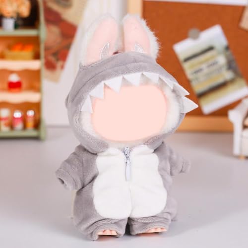 Kleidung für Labu, Kleidung für 17 cm Puppen-Outfit, Persönlichkeit entzückende Puppen-Kleidungszubehör, niedliche Plüschkleidung für La Bu-Puppe Junge und Mädchen für beste Geschenke, keine Puppe Kleidung für Labu, Kleidung für 17 cm Puppen-Outfit, Persönlichkeit entzückende Puppen-Kleidungszubehör, niedliche Plüschkleidung für La Bu-Puppe Junge und Mädchen für beste Geschenke, keine Puppe von Generisch