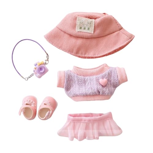 Kleidung für Puppe, Bekleidung für 17cm Plüsch, 2025 Puppenkleidung für Kleidung, Zubehör für Puppe, Geeignet für alle Puppen 17 cm (#4) von Generisch