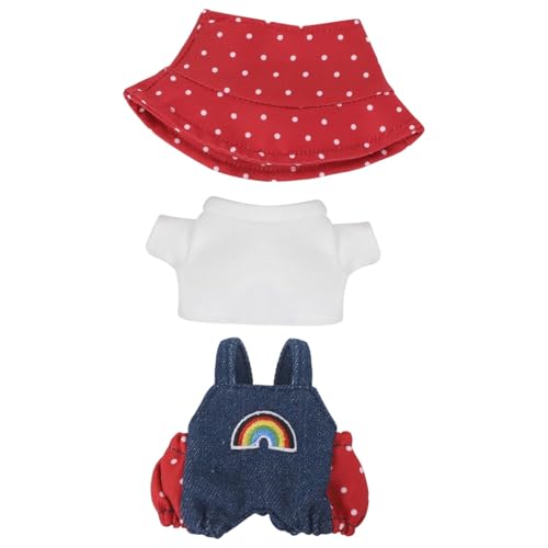 Kleidung für Puppen, bezauberndes Outfit-Set für 17 cm große Designer-Kleidung, Accessoires für Puppen, 17 cm große Accessoires, Outfits, schickes Puppenkleidungs- und DIY Handwerk Für (Red, A) von Generisch
