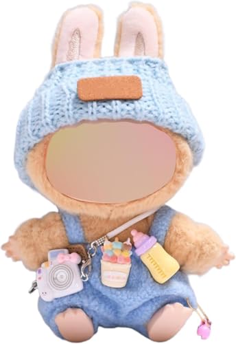 Kleidungsset für Puppe, süßes Puppen-Outfit, geeignet für 17 cm große Puppen, Zubehör, keine Puppe im Lieferumfang enthalten (blau) von Generisch