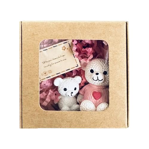 Kleine Bären Geschenkbox - Plüschbär mit Motivationskarte zum Feiern | Kleines süßes Tier, für Partybevorzugungen, Heimdekoration, Geburtstage, Abschluss, Jubiläen von Generisch