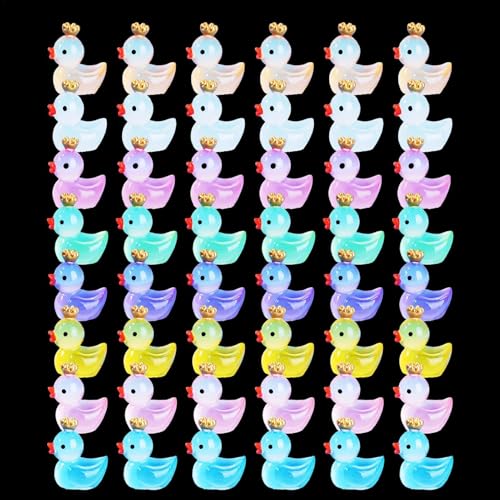 Kleine Enten – 48 x kleine Harz-Tiere, leuchtend, mehrfarbig, kleine Tierfiguren, Landschaftsdekoration, Zubehör für Kinder, Kleinkinder, , Mädchen, Schlafzimmerdekoration Kleine Enten – 48 x kleine Harz-Tiere, leuchtend, mehrfarbig, kleine Tierfiguren, Landschaftsdekoration, Zubehör für Kinder, Kleinkinder, , Mädchen, Schlafzimmerdekoration von Generisch