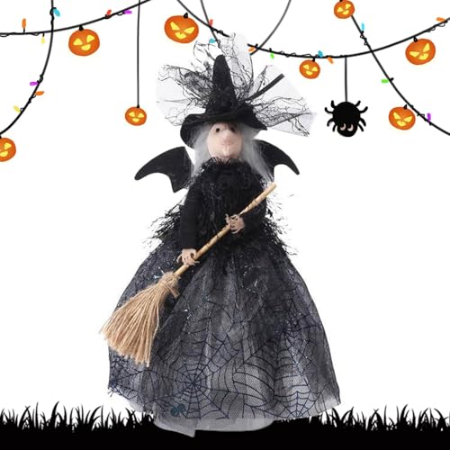 Kleine Hexenpuppe,Halloween Hexenpuppe | Hexenpuppe Baumspitze | Dekorative Baumspitze, gruselige Puppe, um den Geist von Halloween zu verbreiten von Generisch