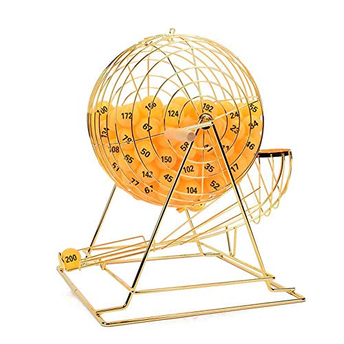 Kleine Messing-Trommel mit kostenlosen Lotterietickets für Bingo-Spiel-Set, inklusive Kugeln im Kugel-Stil Kleine Messing-Trommel mit kostenlosen Lotterietickets für Bingo-Spiel-Set, inklusive Kugeln im Kugel-Stil von Generisch