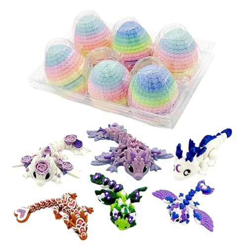 Kleine Mystery-Eier-Ornamente – einzigartige Mystery- -Überraschung im Inneren, fördert die Kreativität, 3D-gedruckter Drache mit Ei, bewegliche bunte zum Spielen und Präsentieren Kleine Mystery-Eier-Ornamente – einzigartige Mystery- -Überraschung im Inneren, fördert die Kreativität, 3D-gedruckter Drache mit Ei, bewegliche bunte zum Spielen und Präsentieren von Generisch