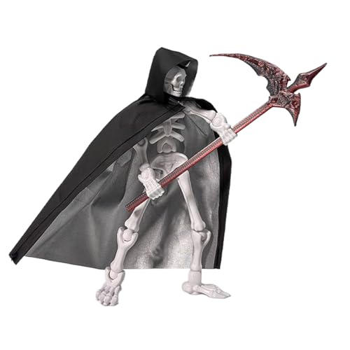 Kleine Spielzeugskelettfiguren, Multi -Joint -Action -Figuren | Skelettmodell mit und Umhang | Posenable Figuren mit dem Kampfwerkzeugbaugruppe für den Esstisch Kleine Spielzeugskelettfiguren, Multi -Joint -Action -Figuren | Skelettmodell mit und Umhang | Posenable Figuren mit dem Kampfwerkzeugbaugruppe für den Esstisch von Generisch