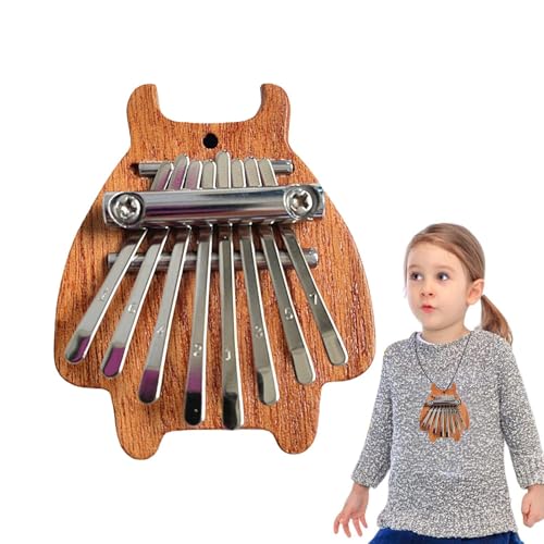 Kleines Daumenklavier – Tragbares Fingerpiano mit 8 Tasten, handgefertigtes Mahagoni-Kallimba-Instrument, kleines Musikgeschenk für Kinder, Fingerklavier im Taschenformat mit klarem Klang, leicht zu Kleines Daumenklavier – Tragbares Fingerpiano mit 8 Tasten, handgefertigtes Mahagoni-Kallimba-Instrument, kleines Musikgeschenk für Kinder, Fingerklavier im Taschenformat mit klarem Klang, leicht zu von Generisch