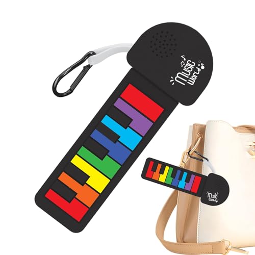 Kleines Klavier zum Aufrollen, elektrisch, faltbar, Silikon, tragbares Design, Übungsinstrument für Park, Reisen, Schule, Outdoor-Aktivitäten, Zuhause von Generisch