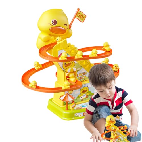 Kleines Kletterspielzeug Mit Enten - Duckling Adventure Playset | Spielzeug Elektrische Enten Kletterer, Niedliche Achterbahn Für Elektrische Berge Für Treppen Co Kleines Kletterspielzeug Mit Enten - Duckling Adventure Playset | Spielzeug Elektrische Enten Kletterer, Niedliche Achterbahn Für Elektrische Berge Für Treppen Co von Generisch