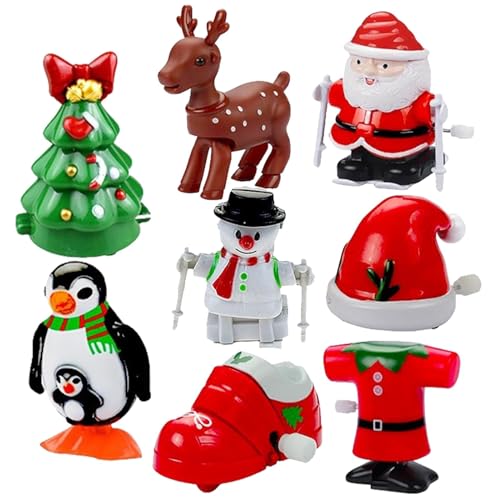 Kleines Weihnachtsspielzeug, aufziehbares Spielzeug für Kinder, 8 x selbstaufziehendes Weihnachtsspielzeug | kleines multifunktionales Weihnachtsspielzeug, Weihnachtsstrümpfe für Partys im Innen- und Kleines Weihnachtsspielzeug, aufziehbares Spielzeug für Kinder, 8 x selbstaufziehendes Weihnachtsspielzeug | kleines multifunktionales Weihnachtsspielzeug, Weihnachtsstrümpfe für Partys im Innen- und von Generisch