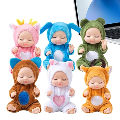 Kleines wiedergeborenes Puppenset, realistische Schlafpuppen,6X Reborn 3 Zoll Puppenspielzeug für Mädchen | Rollen Sie vor, als würden Sie Kleidung wechselnde Mädchenpuppen-Sammelfiguren für Wohnzimme Kleines wiedergeborenes Puppenset, realistische Schlafpuppen,6X Reborn 3 Zoll Puppenspielzeug für Mädchen | Rollen Sie vor, als würden Sie Kleidung wechselnde Mädchenpuppen-Sammelfiguren für Wohnzimme von Generisch