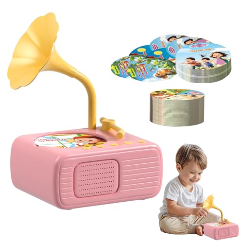 Kleinkind-Grammophon-Lernspielzeug, Kleinkind-Grammophon-Musikspielzeug,Kinder-Schallplatte mit 96 Karten | Kinder-Geschichten-und Musik-Player, interaktives Lernspielzeug für Mädchen, , Famili Kleinkind-Grammophon-Lernspielzeug, Kleinkind-Grammophon-Musikspielzeug,Kinder-Schallplatte mit 96 Karten | Kinder-Geschichten-und Musik-Player, interaktives Lernspielzeug für Mädchen, , Famili von Generisch