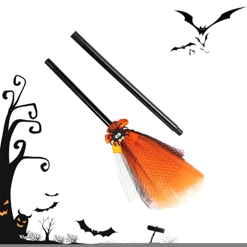 Kleinkinder Hexenbesen - Hexenbesen Kostümzubehör Für Halloween - Karnevalszubehör Rollenspiel Spielzeug Für Kindergeburtstage Verkleidung Kindertheater von Generisch