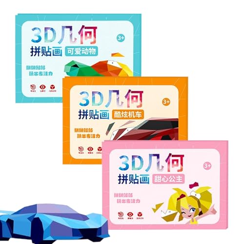 Kleinkindkleber nach Nummer, Aufkleber -Puzzle -Buch - Lustige Abziehbilder für Kinder,Frühe Bildungsabziehbilder für Mädchen im Alter von 3+, Set von 3 Aktivitätsbuch Kleinkindkleber nach Nummer, Aufkleber -Puzzle -Buch - Lustige Abziehbilder für Kinder,Frühe Bildungsabziehbilder für Mädchen im Alter von 3+, Set von 3 Aktivitätsbuch von Generisch