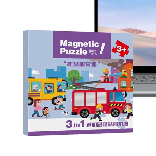 Kleinkindmagnet Jigsaw - Papier Tragbares -Magnetpuzzle, Kleinkindmagnet -Puzzles, Eltern -Kinder -Interaktions -Reisespielzeug -Aktivitäten Für 2-6 Jahre Alte Mädchen Kinder K von Generisch