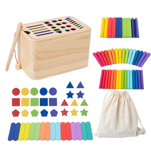 Kleinkindsortierspielzeug, Formsortierspielzeug | Sensorische Entwicklungsspiele,Hölzerne Form Farbsorter Motor Skills Spielzeug für 6-18 Monate alte Kinder Kinder von Generisch