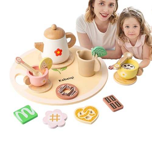 Kleinkindspielzeug Teeservice,Teeservice für kleine Mädchen,Kinderspieltee-Set | Stellen Sie Sich vor, Essen, Dessert, Kekse, Holzspielzeug mit Tassen, Tellern und Zubehör für Kinder Kleinkindspielzeug Teeservice,Teeservice für kleine Mädchen,Kinderspieltee-Set | Stellen Sie Sich vor, Essen, Dessert, Kekse, Holzspielzeug mit Tassen, Tellern und Zubehör für Kinder von Generisch