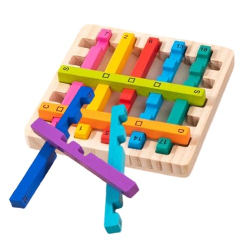 Kleinkindstapelspielzeug - Rainbow Stick Stapel -Rätsel für sensorische Entwicklung, Feinmotorik -Fähigkeiten mit Handaugenkoordination, Holzstapler für Kinder, Klassenzimmer und Zuhause Kleinkindstapelspielzeug - Rainbow Stick Stapel -Rätsel für sensorische Entwicklung, Feinmotorik -Fähigkeiten mit Handaugenkoordination, Holzstapler für Kinder, Klassenzimmer und Zuhause von Generisch