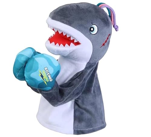 Kleintierspielzeug Tierspielzeug Handschuhe Puppe Kinderspiel Plüschtiere Gefüllte Handpuppe (Haie) Historische Puppe (Blue, 21x13x28) von Generisch