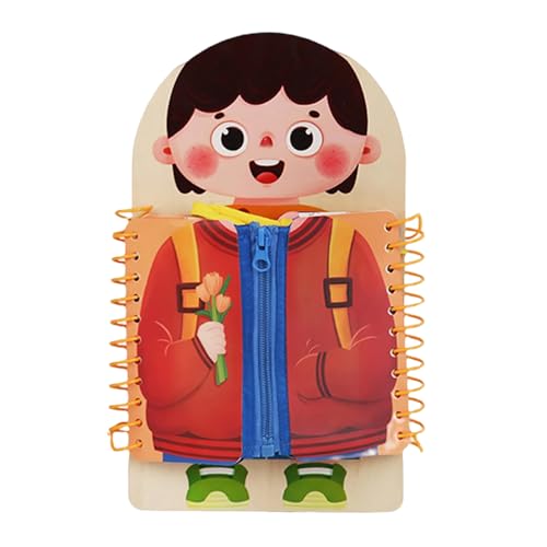 Knopfbrett - Lernspielzeug Lebenspraktische Fähigkeiten,Entwicklungs Holzspielzeug Ab 3 Jahre Kindergarten Vorschule Knopfbrett - Lernspielzeug Lebenspraktische Fähigkeiten,Entwicklungs Holzspielzeug Ab 3 Jahre Kindergarten Vorschule von Generisch