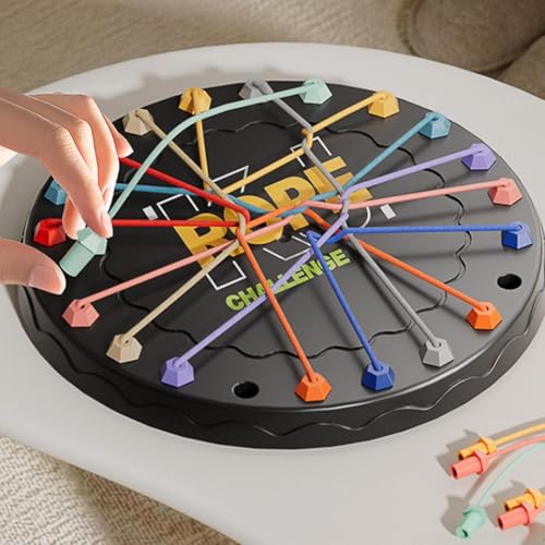 Knots Rope Untangling Buntes Gedrehtes Seil Sortier Puzzlespiel Denkspiel Denksport Logik Strategie Brettspiele Familie Party Spiel Twisted Seil Puzzlespiel Rope Untangling Table Strategy Board Game von Generisch
