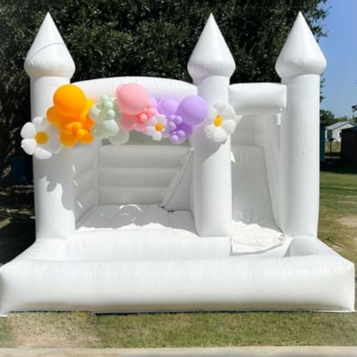 Kommerzielle Hüpfburg für Outdoor-Hochzeit, Party, weißes Hüpfhaus für Kindergeburtstage, Veranstaltungen, Geburtstagsgeschenk von Generisch
