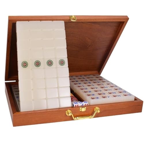Komplettes chinesisches Mahjong-Set mit 144 Acrylfliesen und Zubehör, perfekt für Spieleabende und Geschenke Komplettes chinesisches Mahjong-Set mit 144 Acrylfliesen und Zubehör, perfekt für Spieleabende und Geschenke von Generisch