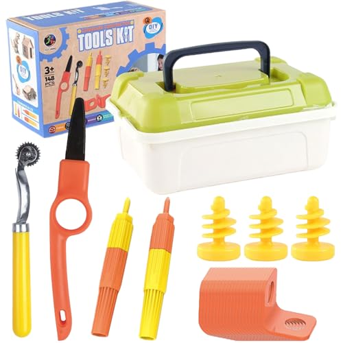 Konstruktions Werkzeug Set,enschneider Werkzeug für Kinder - Lernspielzeug Bastelset für Vorschule Kindergarten Zuhause Homeschool Reisen von Generisch