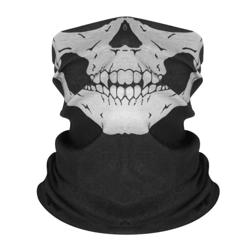 Kostüm Jumpsuit Lässig Druck Outdoor Winddicht Motorrad Reiten CQB Sport Gesicht Schmuck Lätzchen Stirnband Kostüm Jumpsuit (White, One Size) von Generisch