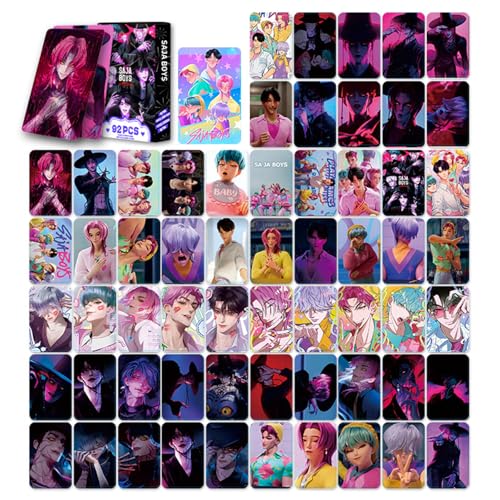 𝗞pop 𝗗emon 𝗛unters Lomo Cards Kpop Karten Fotokarten Saja Boys Huntrix K-pop Rumi Mira Zoey Jinun Fotokartenset Geburtstagsgeschenk für Fans A04 60pcs Cards+32pcs Stickers von Generisch