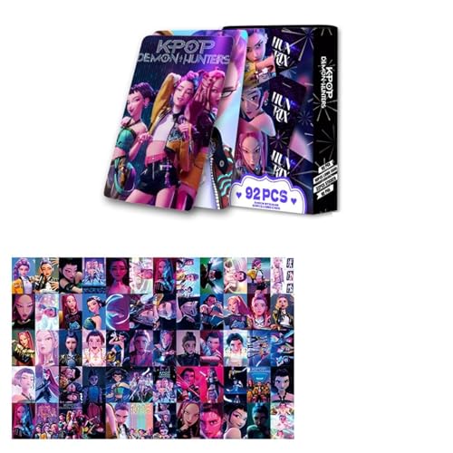 𝐊𝐩𝐨𝐩 𝐃𝐞𝐦𝐨𝐧 𝐇𝐮𝐧𝐭𝐞𝐫𝐬 Merch Lomo Cards Kpop Karten Fotokarten Saja Boys Huntrix K-pop Rumi Mira Zoey Jinun Fotokartenset Geburtstagsgeschenk für Fans 92PCS A08 von Generisch