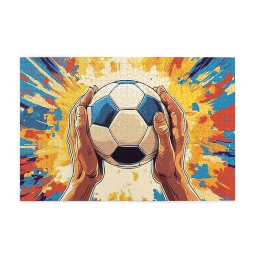 Kraftvolle Hände halten explosiven Fußball 1000 Teile Puzzles für Erwachsene Holzpuzzles für Erwachsene Geschenke Heimdekoration Kraftvolle Hände halten explosiven Fußball 1000 Teile Puzzles für Erwachsene Holzpuzzles für Erwachsene Geschenke Heimdekoration von Generisch