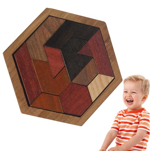 Kreatives Tangram Hexagon | Fördert Logisches Denken Und Räumliche Vorstellungskraft | Geschicklichkeitsspiel Aus Hochwertigem Holz Tragbares Familien-Puzzle-Spiel Kreatives Tangram Hexagon | Fördert Logisches Denken Und Räumliche Vorstellungskraft | Geschicklichkeitsspiel Aus Hochwertigem Holz Tragbares Familien-Puzzle-Spiel von Generisch