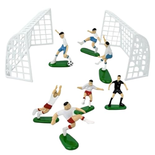 Kuchendekoration mit Fußballspieler-Torpfosten, Kuchendekoration, Fußball-Thema, Tortenaufsatz für Männer und von Generisch