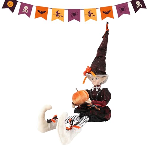 Küchenhexenpuppen – bewegliche Hexe sitzende Puppe, festliches Ornament, bewegliche Figur für Urlaub, Festival, Zuhause, Innenbereich, Flur, Schlafzimmer, Party Küchenhexenpuppen – bewegliche Hexe sitzende Puppe, festliches Ornament, bewegliche Figur für Urlaub, Festival, Zuhause, Innenbereich, Flur, Schlafzimmer, Party von Generisch