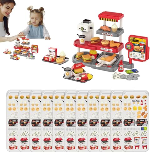 Küchenspielset für Kinder,Küchenspielset | Tragbares Lebensmittelgeschäft-Kinderspielset mit Lichtern und Geräuschen - Spielen Sie Essenszubehör, interaktives pädagogisches Küchenspielset für Kinder,Küchenspielset | Tragbares Lebensmittelgeschäft-Kinderspielset mit Lichtern und Geräuschen - Spielen Sie Essenszubehör, interaktives pädagogisches von Generisch