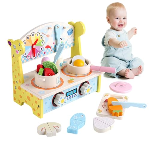 Küchenspielzeug für, Kinder Kücher -Spielset - Proped Play Toys Giraffe-förmiges Playset - Vielseitiger Kinderkochkoch so tun, als würde Man Spielen, Spiele für Kinder Mädchen von Generisch