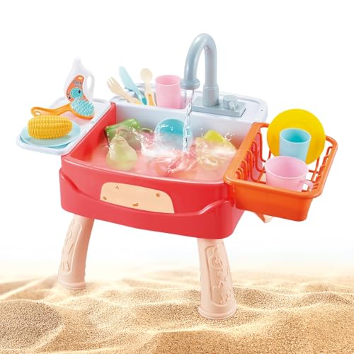 Küchenspüle Spielzeug - Kinder Waschbecken mit fließendem Wasser - Pädagogisches Rollenspielspielzeug zur Förderung der Feinmotorik Küchenspüle Spielzeug - Kinder Waschbecken mit fließendem Wasser - Pädagogisches Rollenspielspielzeug zur Förderung der Feinmotorik von Generisch