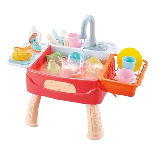 Küchenspüle Spielzeug - Täuschen Sie Spielen Kinder Küchen Wasserwaschbecken, Automatisches Wasserkreislaufsystem | Bildungsrollenspiele Spielzeug Set, Lustige Accessoires Für, Mädchen, Kleinki von Generisch